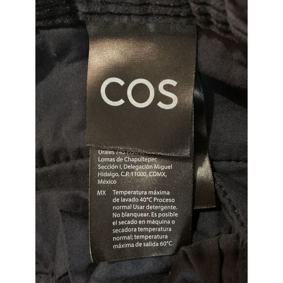 COS Corduroy Pants Mens Black Straight Soft Cotton Chino Slacks 38x27 - Picture 11 of 12
